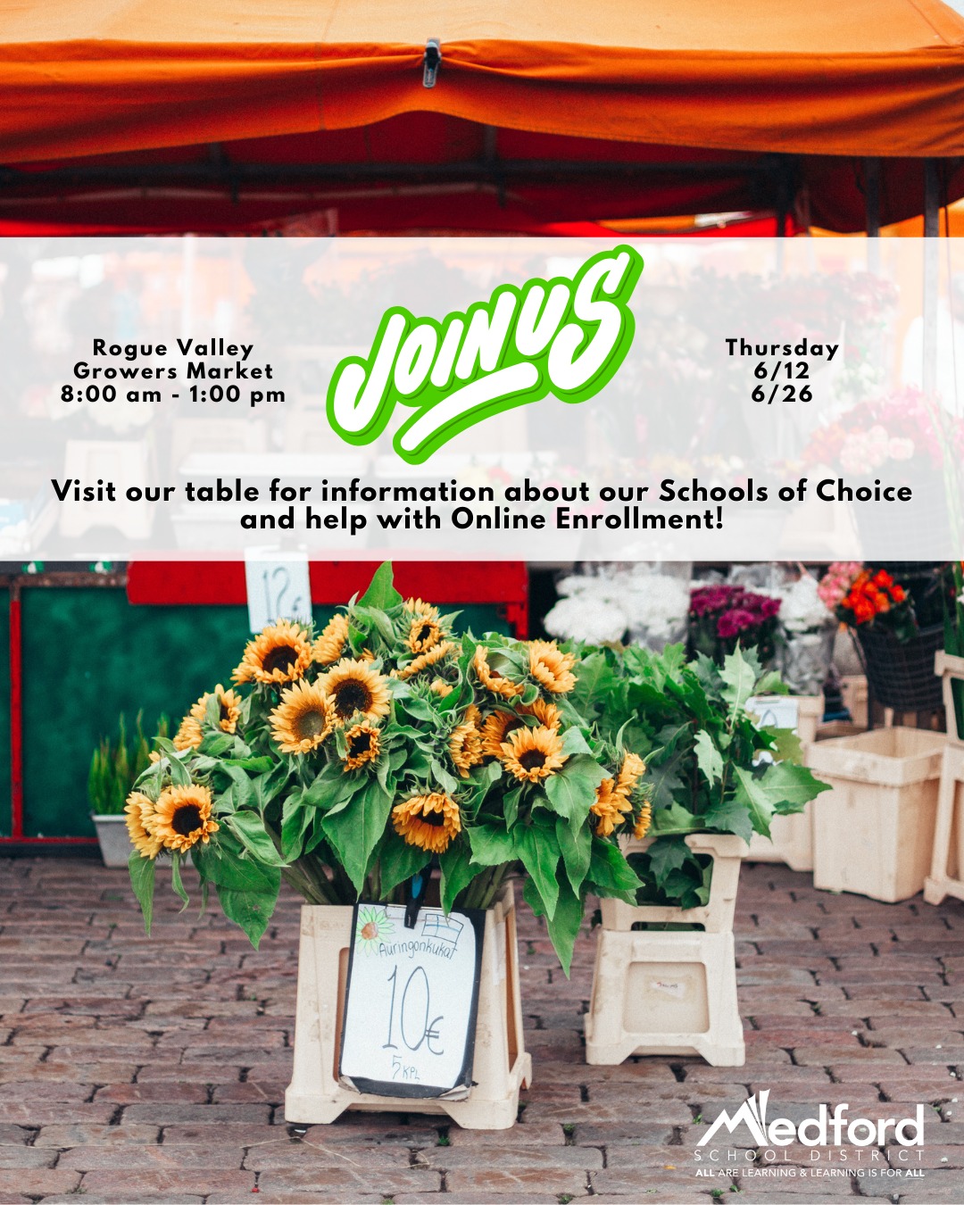 Medford - Join MSD at the Rogue Valley Growers Market! 🛍️ We’ll be at ...