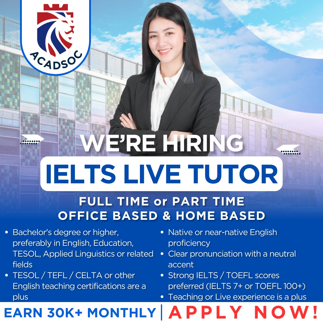 🎙️ WE ARE HIRING: ESL... - Acadsoc Online English Tutor Club | Facebook