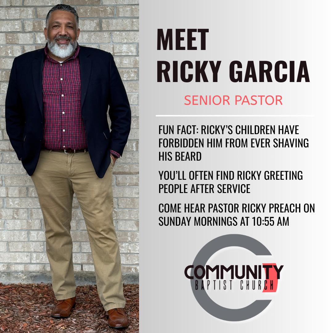 Community - Meet Ricky Garcia, our Senior Pastor here at CBC. Ricky has ...
