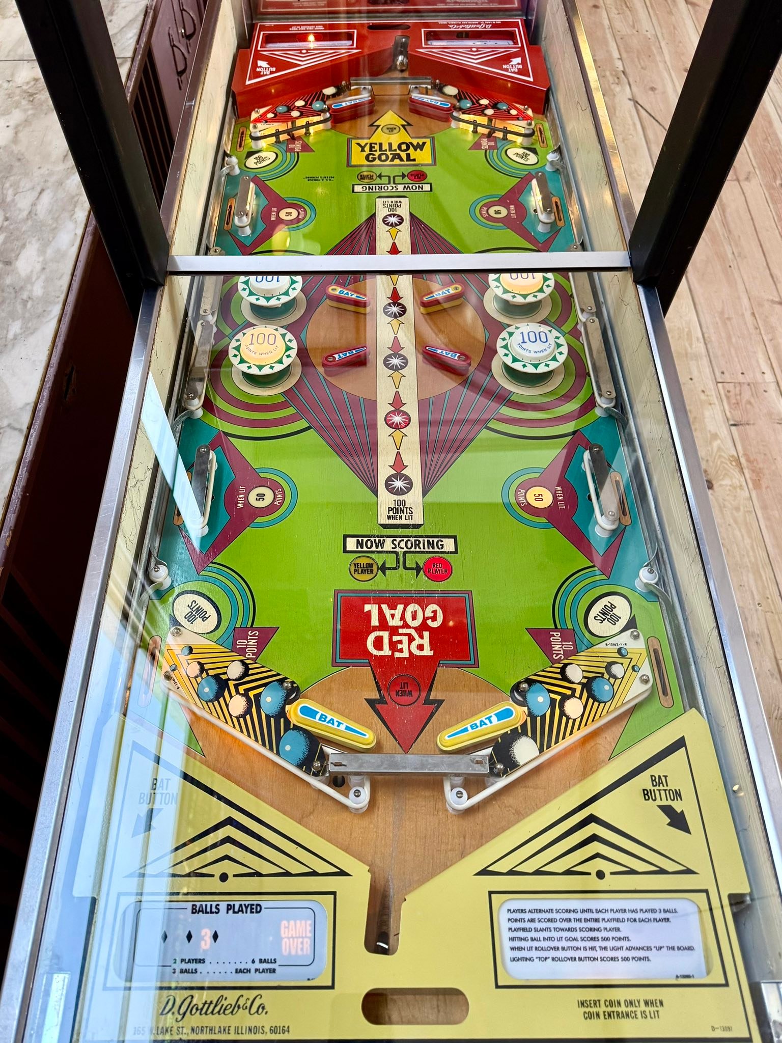 A rare 1971 Gottlieb Challenger head-to-head electromechanical