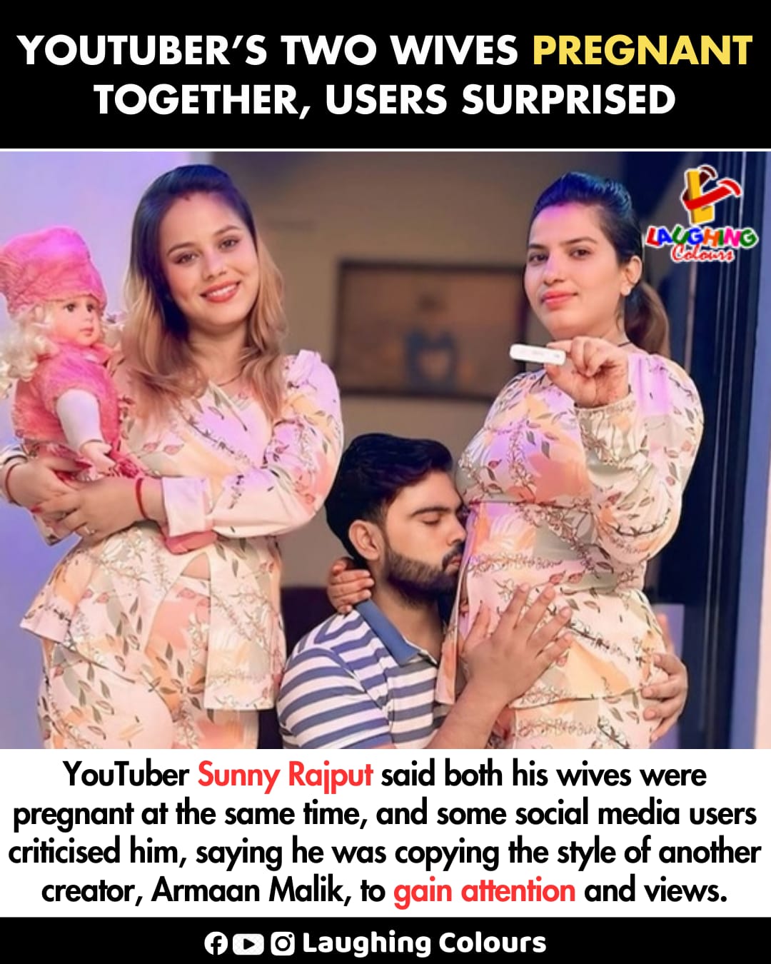 Laughing - YouTuber’s two wives pregnant 😳 #ViralNews #SocialMediaBuzz ...