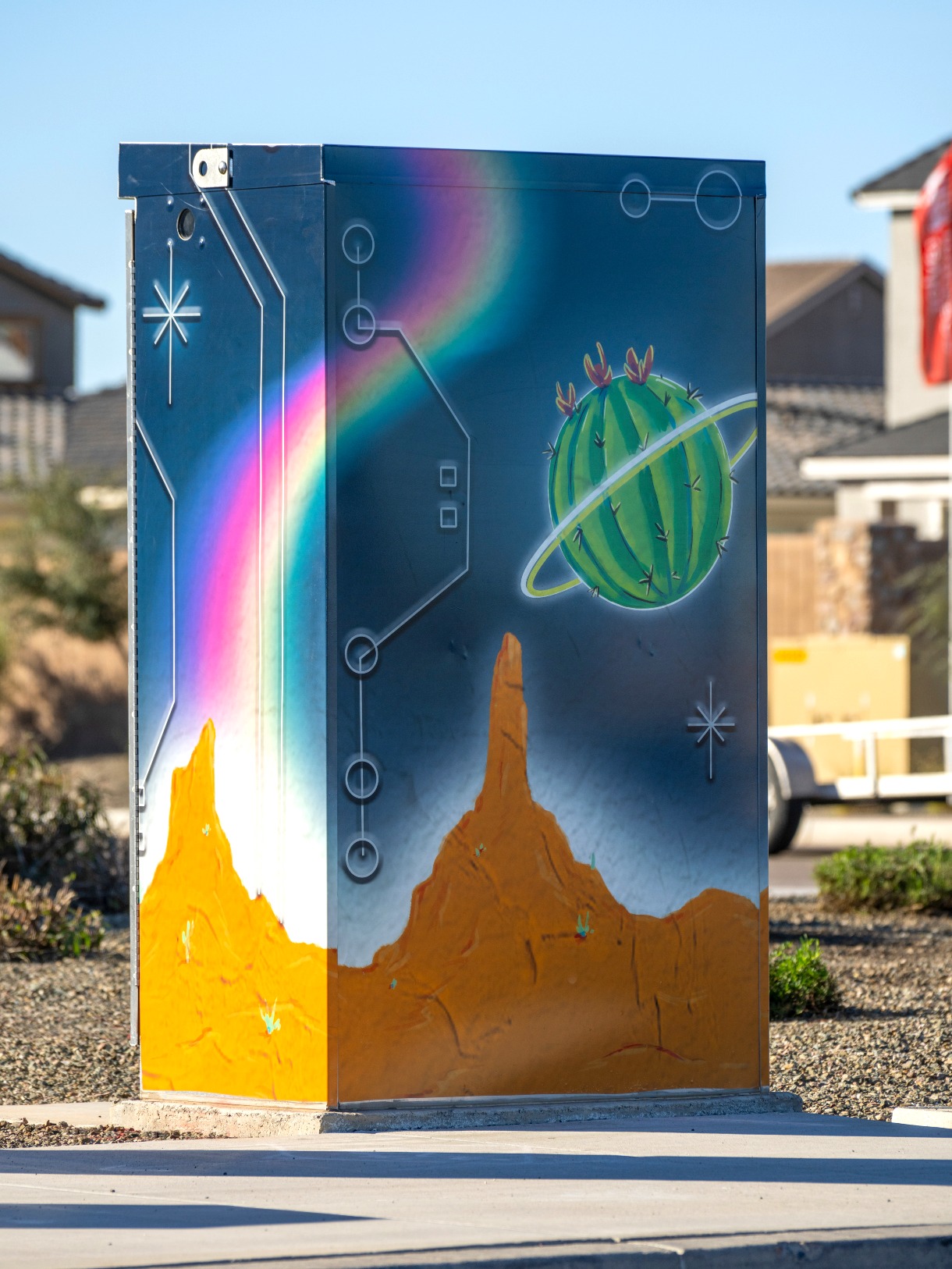 Vibrant traffic cabinet art in Surprise, Arizona