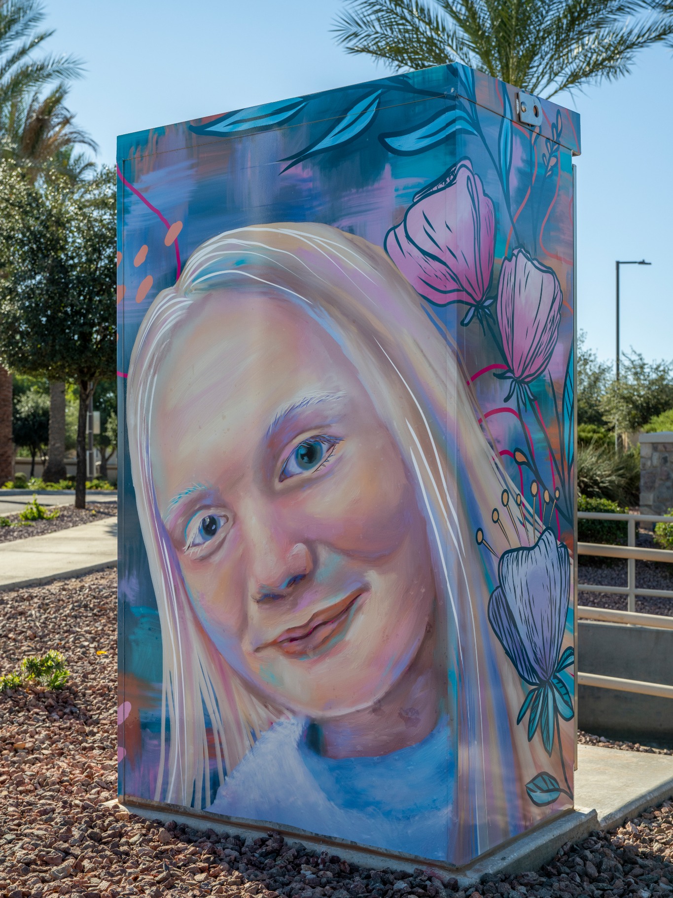 Vibrant traffic cabinet art in Surprise, Arizona