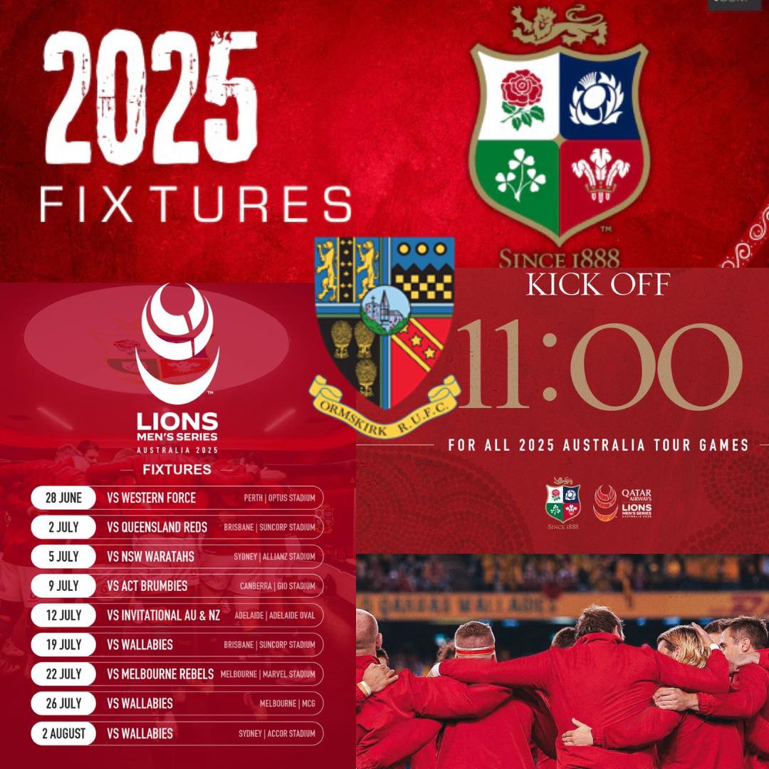 Ormskirk - 🦁BRITISH & IRISH LIONS TOUR🦁 At the end of this month the ...