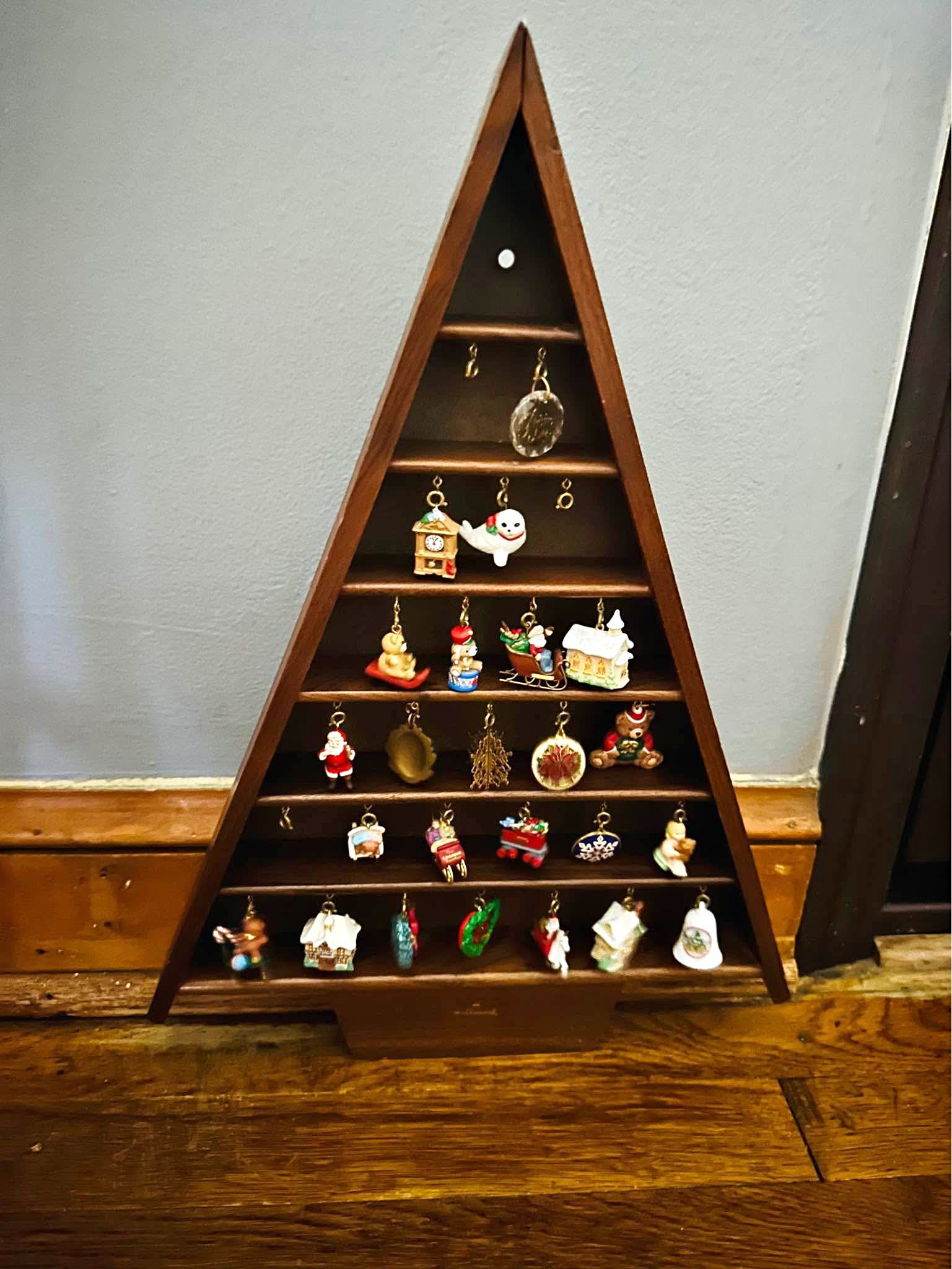 Hallmark Shadow Box memory tree with ornaments - Holiday Ornaments ...