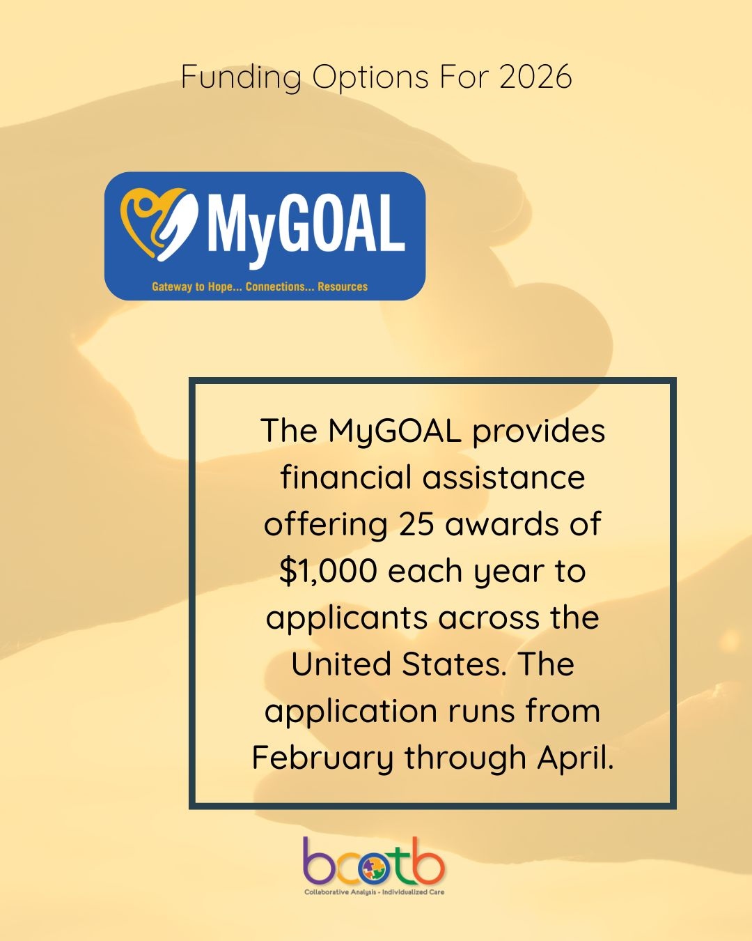BCOTB - 💙 Resource Spotlight: MyGOAL Autism Grant 💙 The... | Facebook