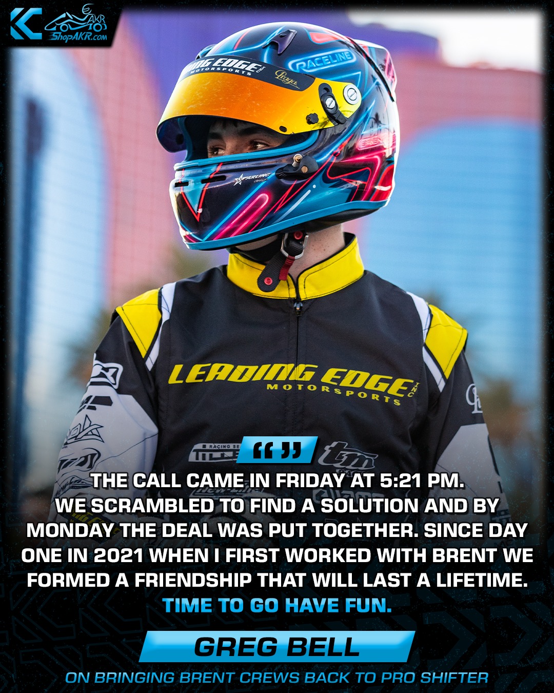 Kart - In a matter of 3 days Leading Edge Motorsports team owner Greg ...