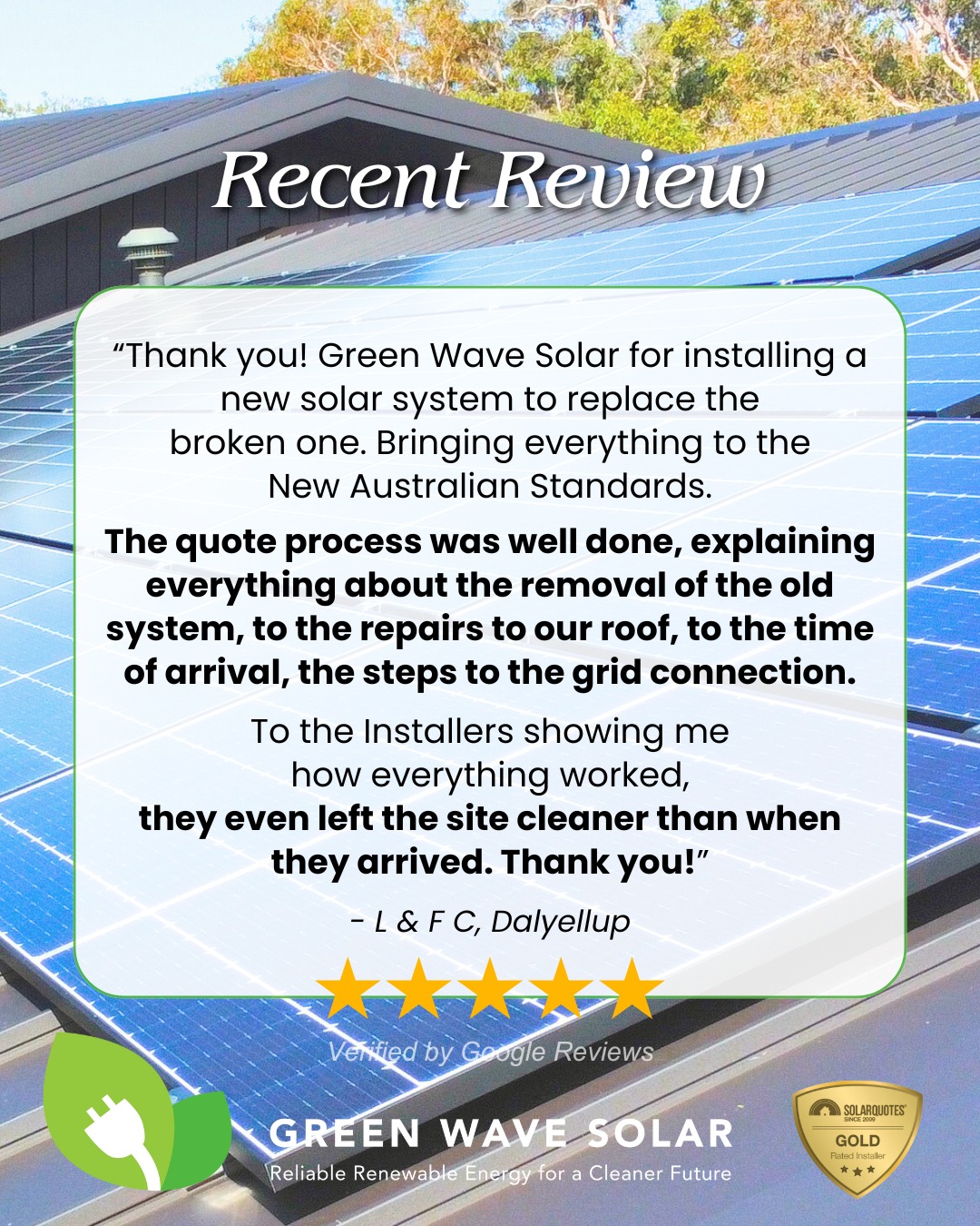Green - Another brilliant Google Review! ⭐ Thank you Louise for sharing ...