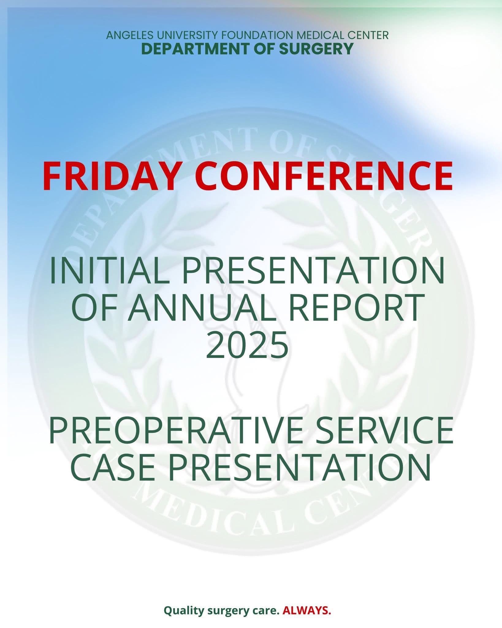 AUFMC Department of Surgery | Angeles City