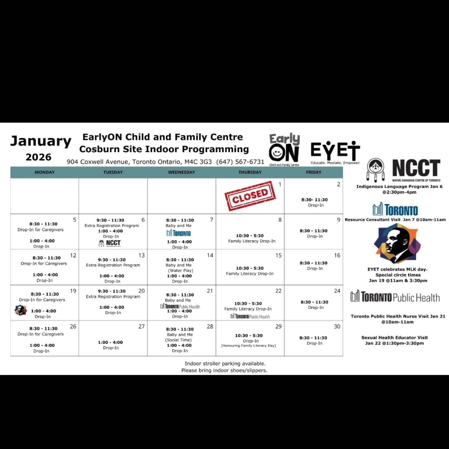EYET EarlyON Child and Family Centres