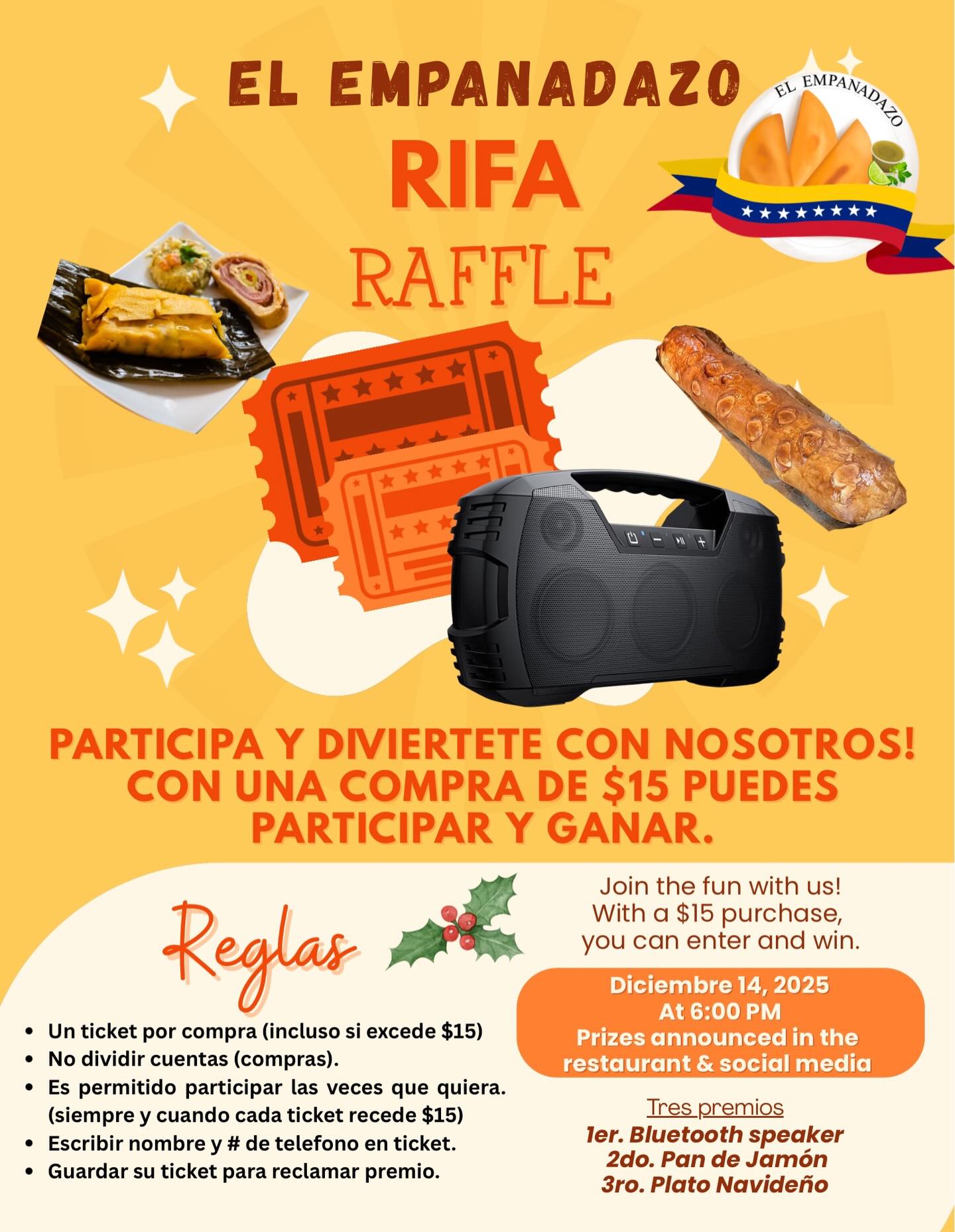 El - ¡Acompáñenos en nuestra primera rifa! 🎉 Habrán tres ganadores ...