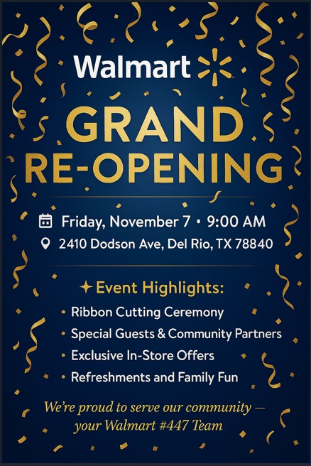 Del - Walmart Del Rio has a fresh new look, and we’re excited to ...