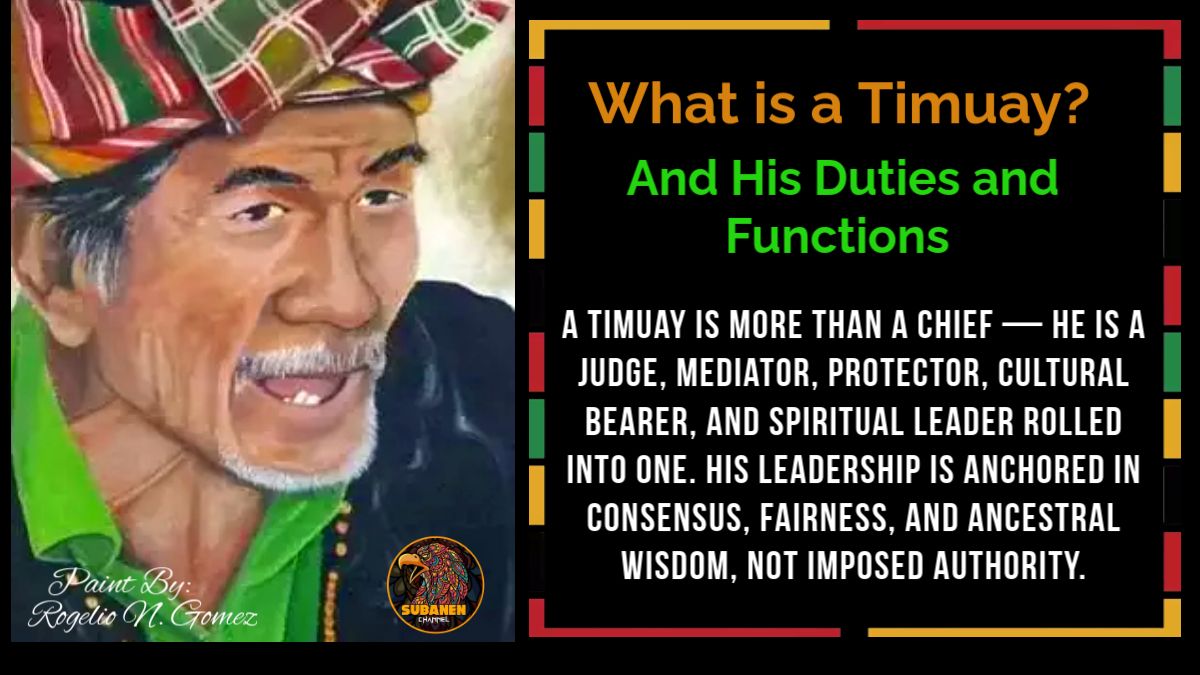 What is a Timuay? The word “Timuay”... - Subanen Channel | Facebook