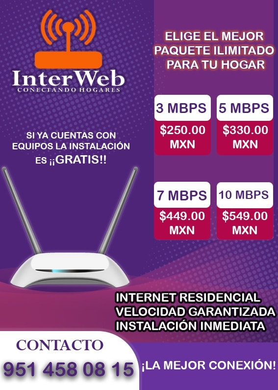 InterWeb - Pide informacion por cualquiera de nuestros 4...