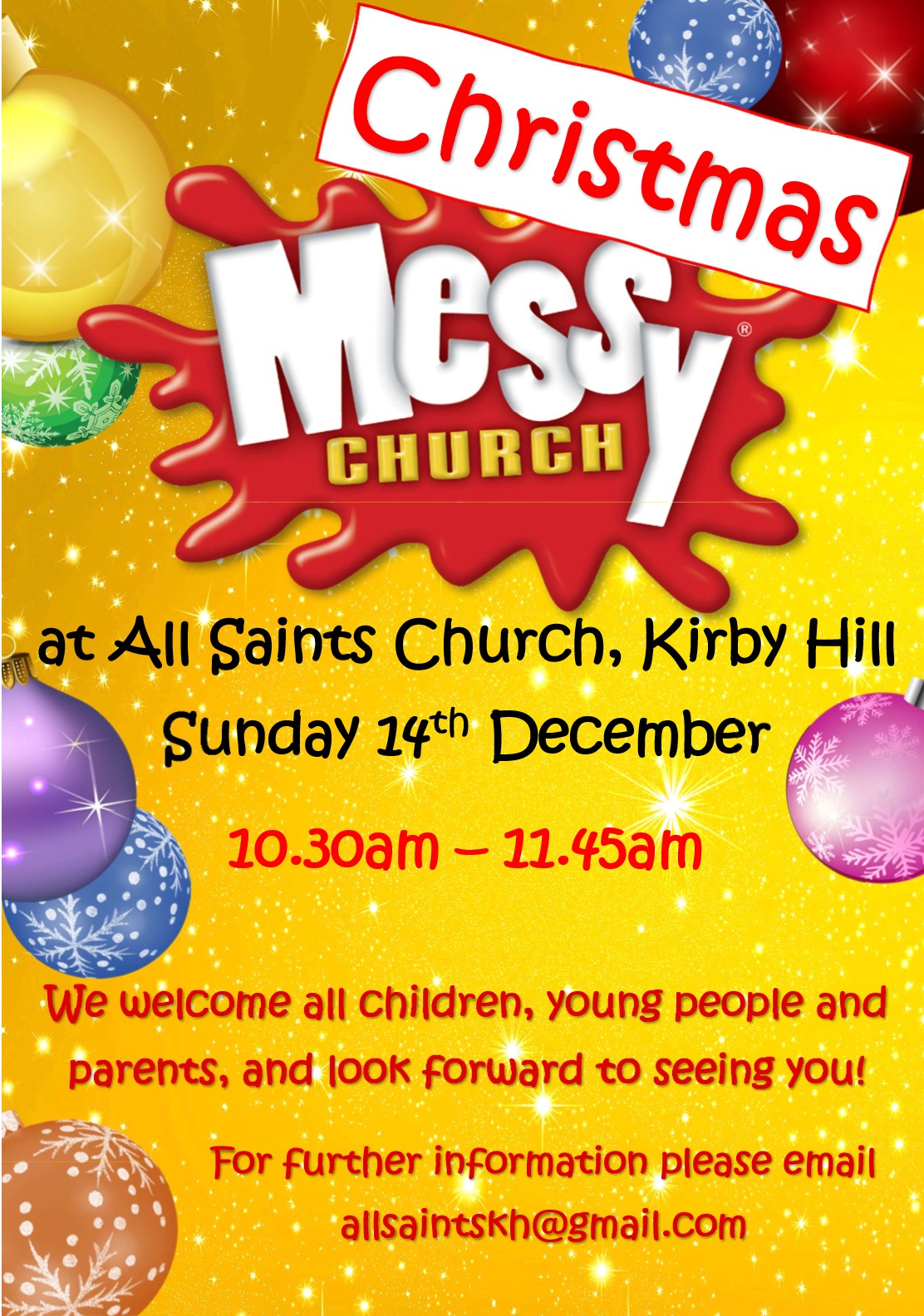 Kirby - Everyone's really looking forward to Christmas Messy Church at ...