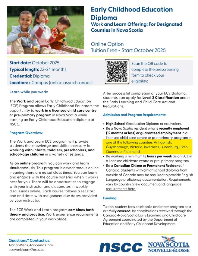Nova - NEW program being offered at Nova Scotia Community College ...