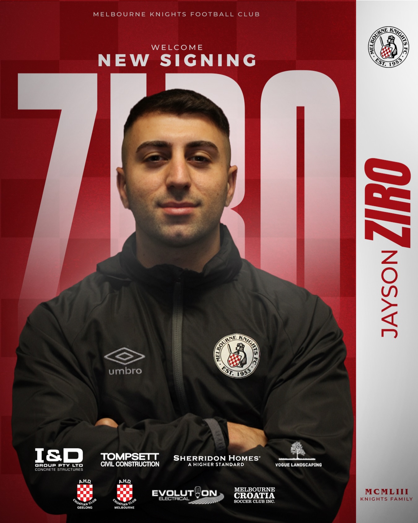 Melbourne - Knights signs Jayson Ziro for the 2026 season! The ...