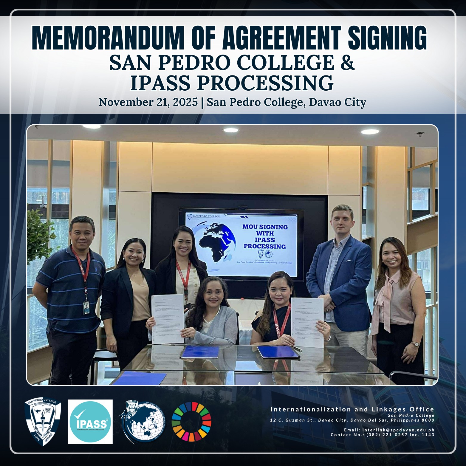 San Pedro College Internationalization and Linkages Office - Let us ...