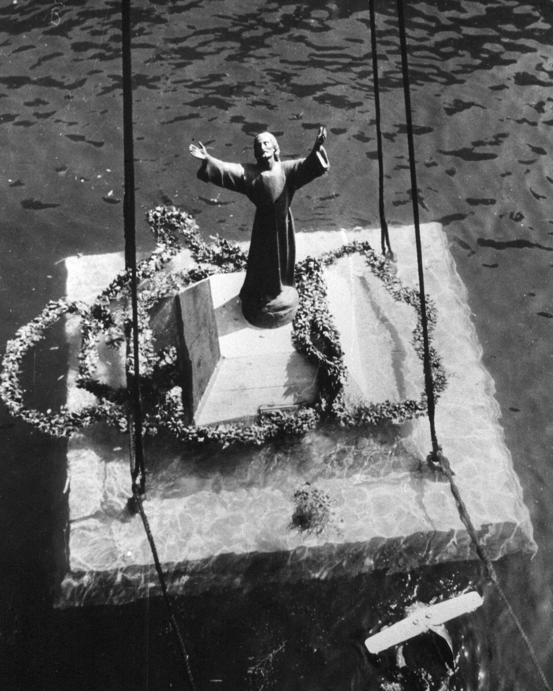 #TBT to 1966 as the 9-foot bronze statue, Christ of the Deep, was ...