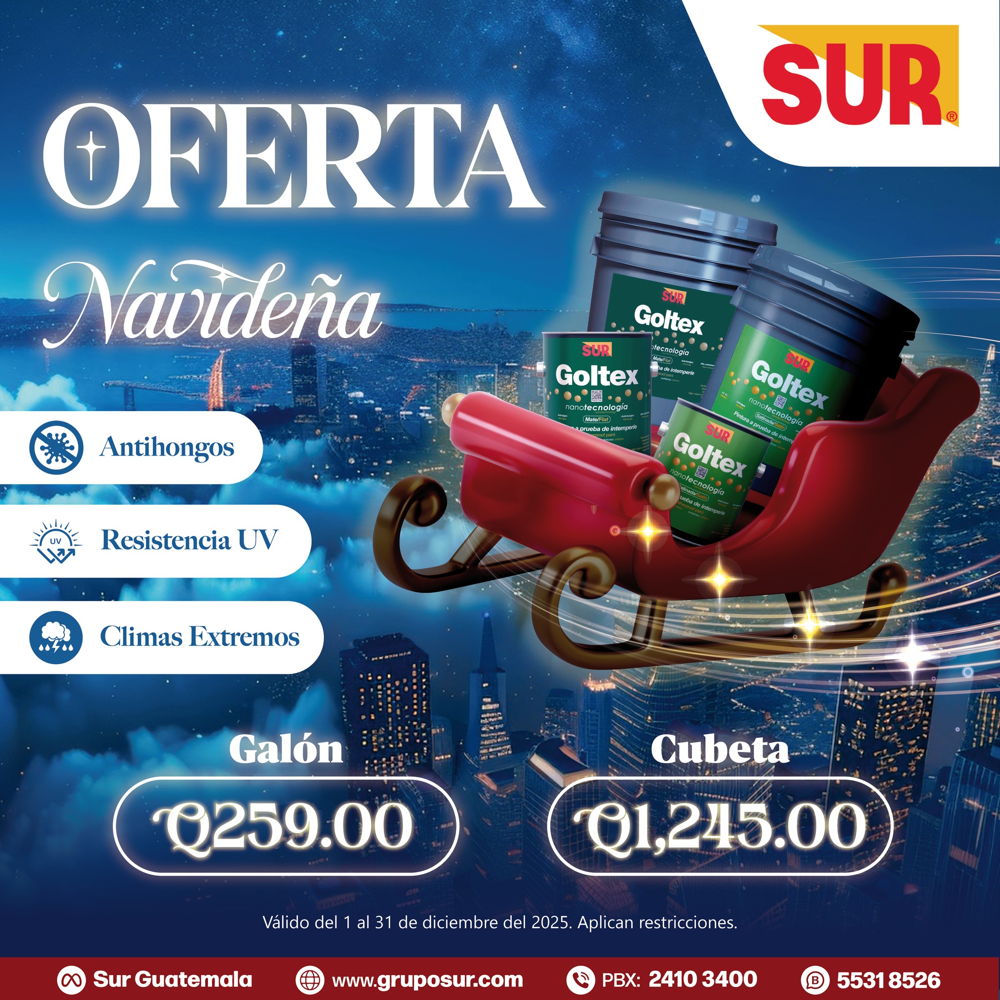 Sur - 🎄 ¡Llegó la oferta navideña con GOLTEX! 🎄 Es momento de llenar tu ...
