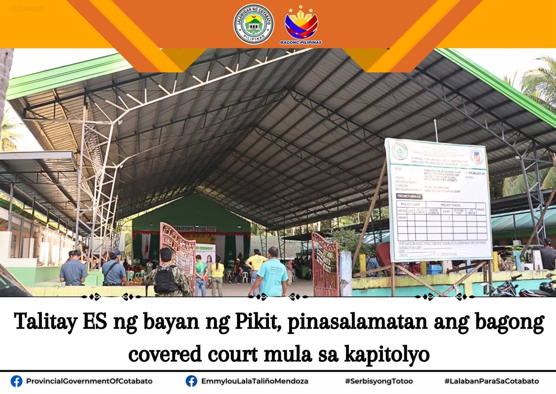 Provincial - Talitay ES ng bayan ng Pikit, pinasalamatan ang bagong ...