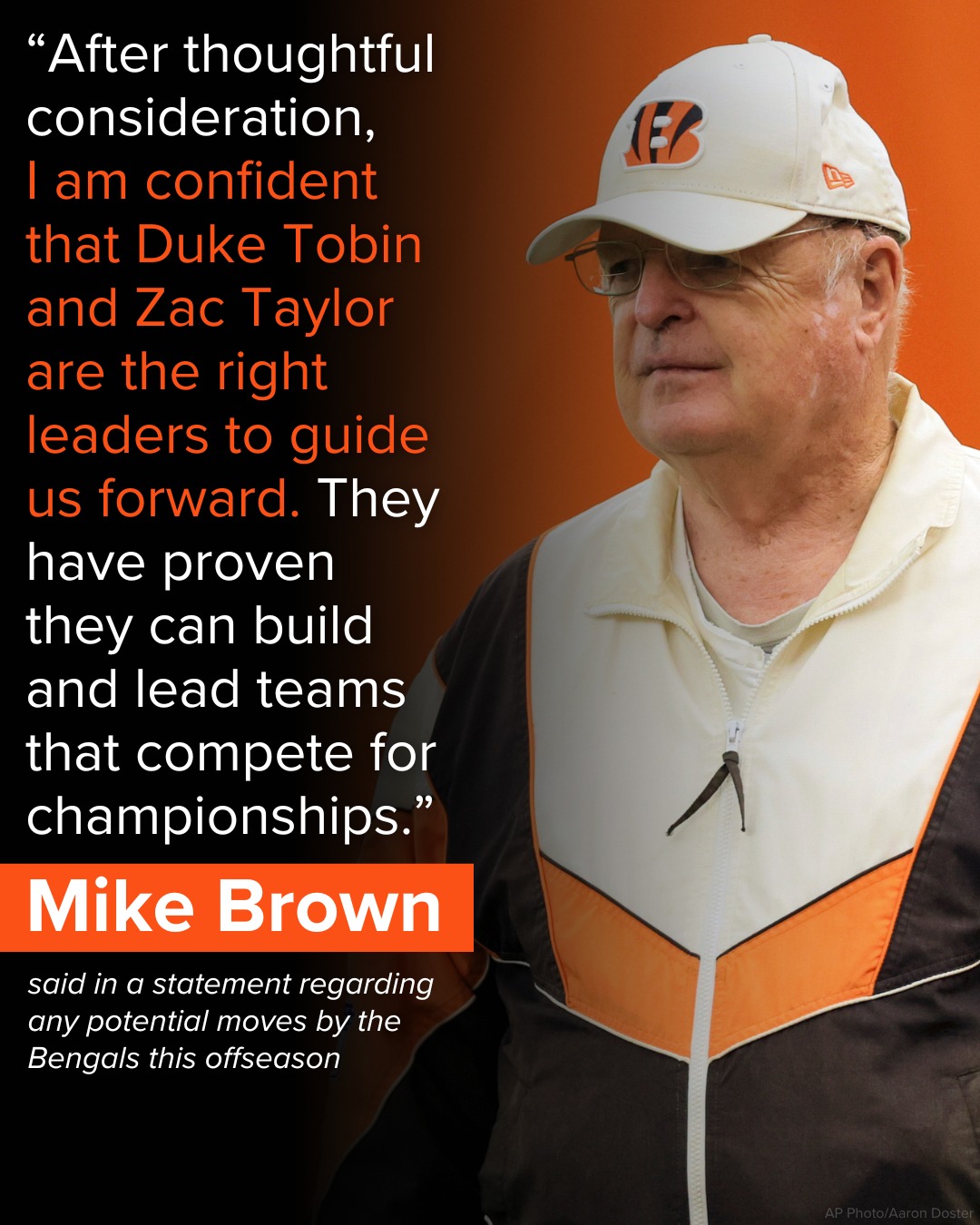 WCPO 9 - Zac Taylor and Duke Tobin are staying with the... | Facebook