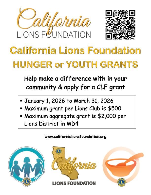 2026 California Lions Foundation... - District 4-L4 Lions | Facebook