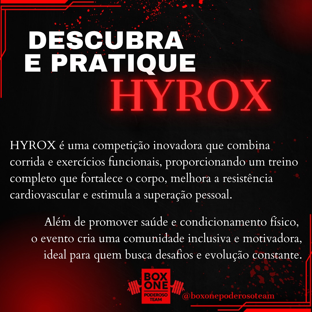 Box - HYROX é um esporte de condicionamento físico que combina corrida ...