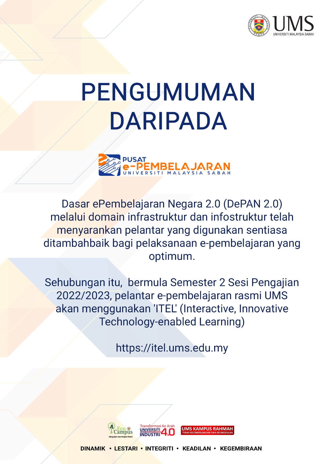 Pusat - Dasar ePembelajaran Negara 2.0 (DePAN 2.0) melalui domain ...