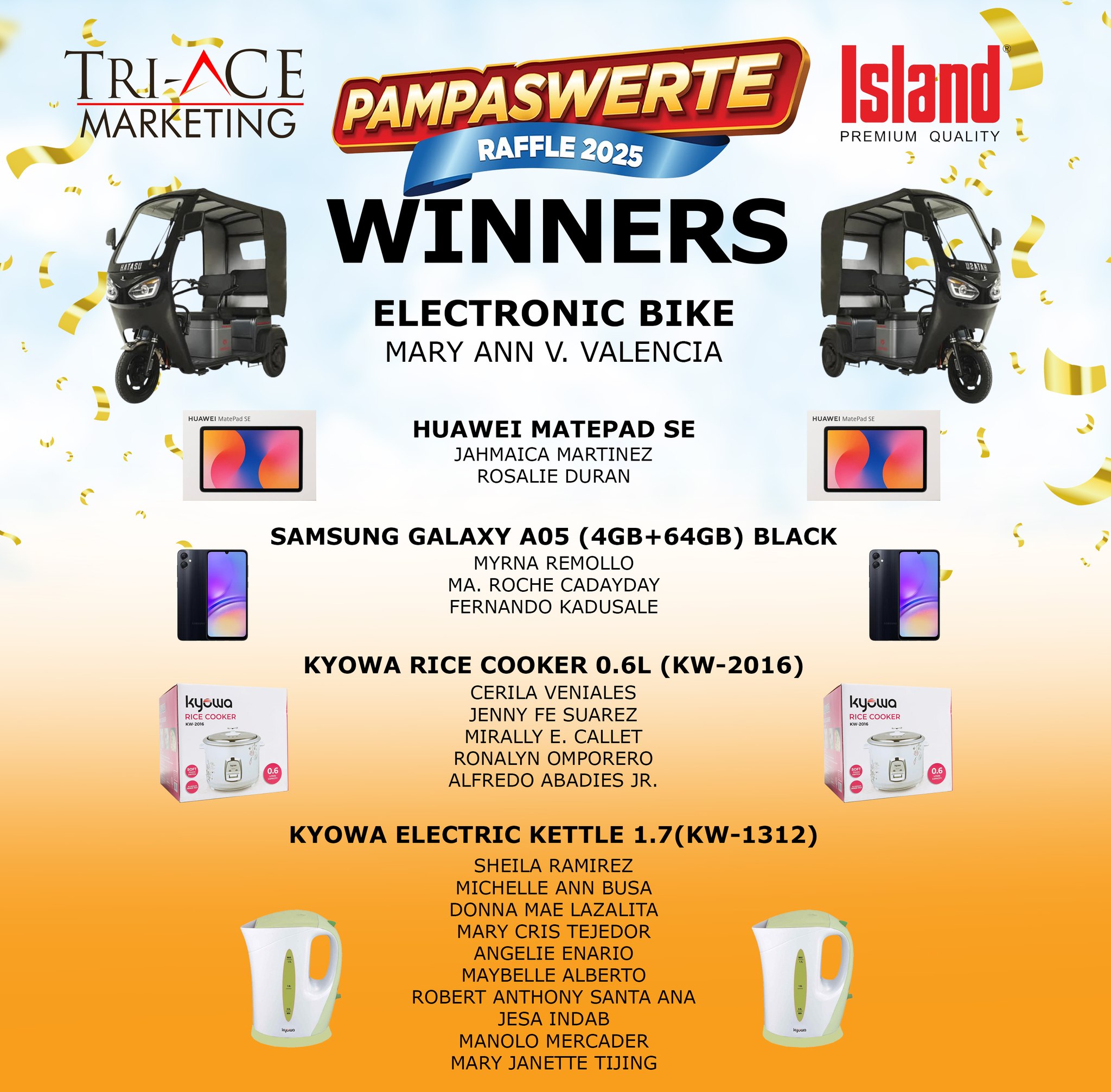 Tri-ACE - Our Pampaswerte Raffle Draw 2025 was a success and here are ...