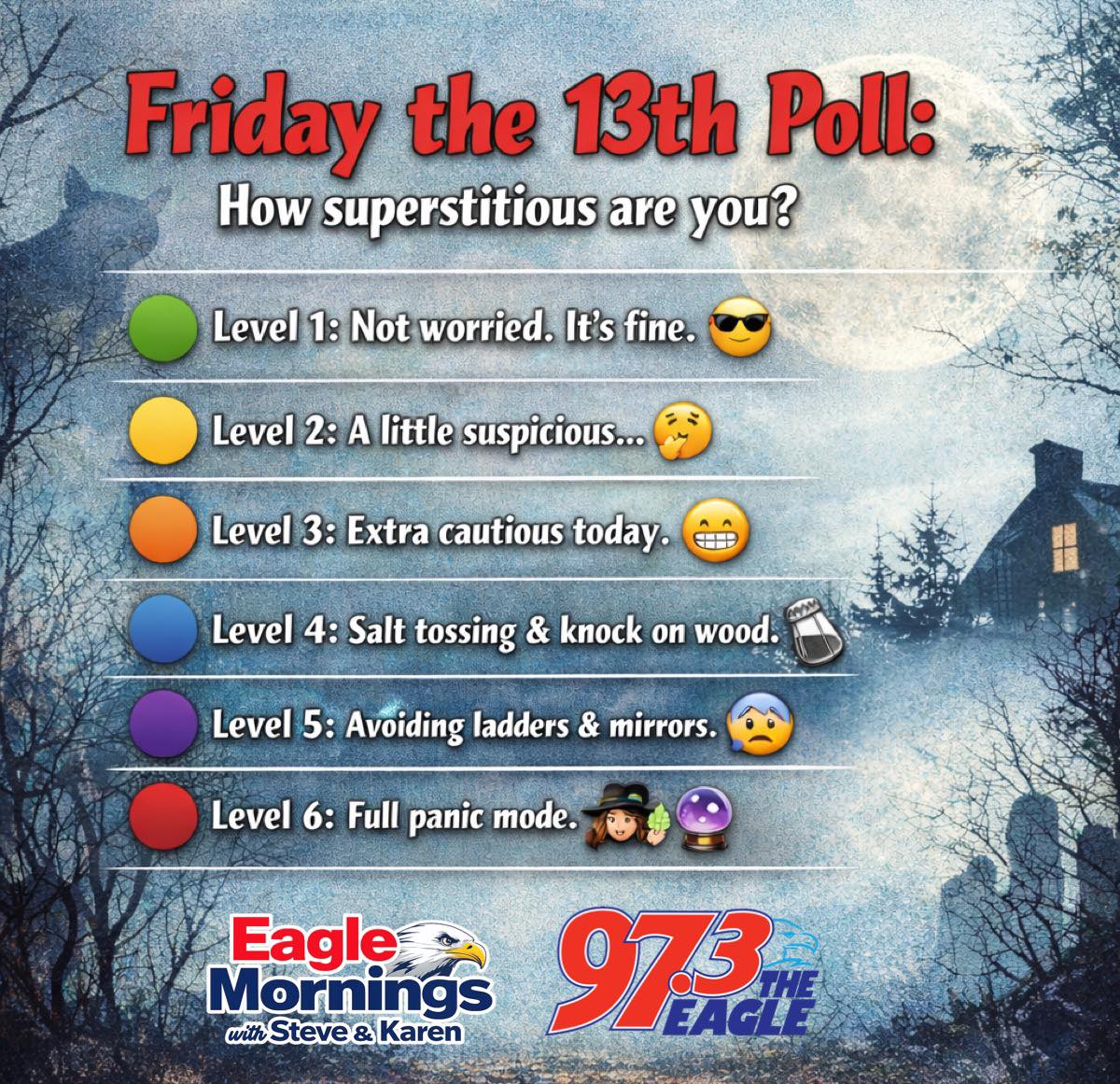 97.3 The Eagle - It’s Friday the 13th… so let’s find out... | Facebook