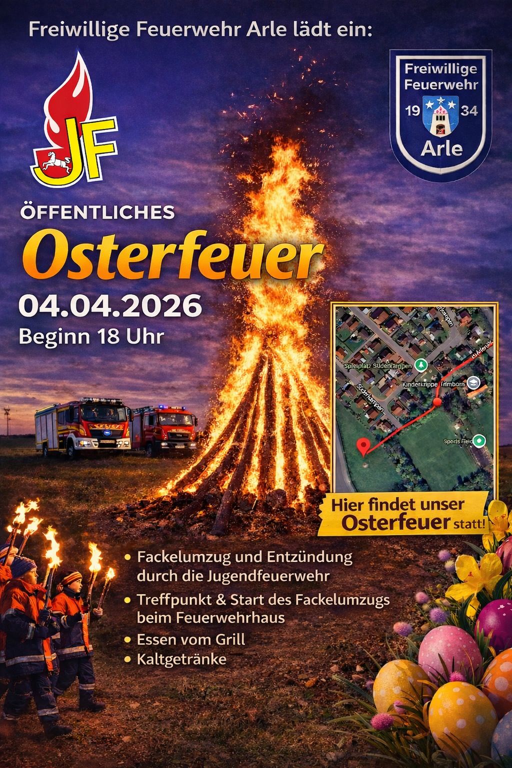 Feuerwehr Arle - 🔥 Öffentliches Osterfeuer in Arle 🔥 Die... | Facebook