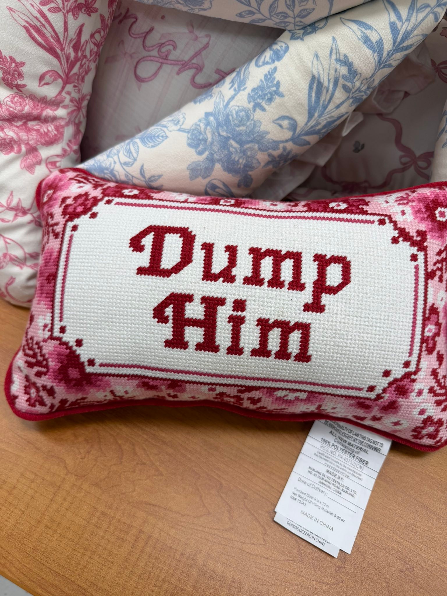 TJ Maxx has some interesting Valentines pillows! 😂