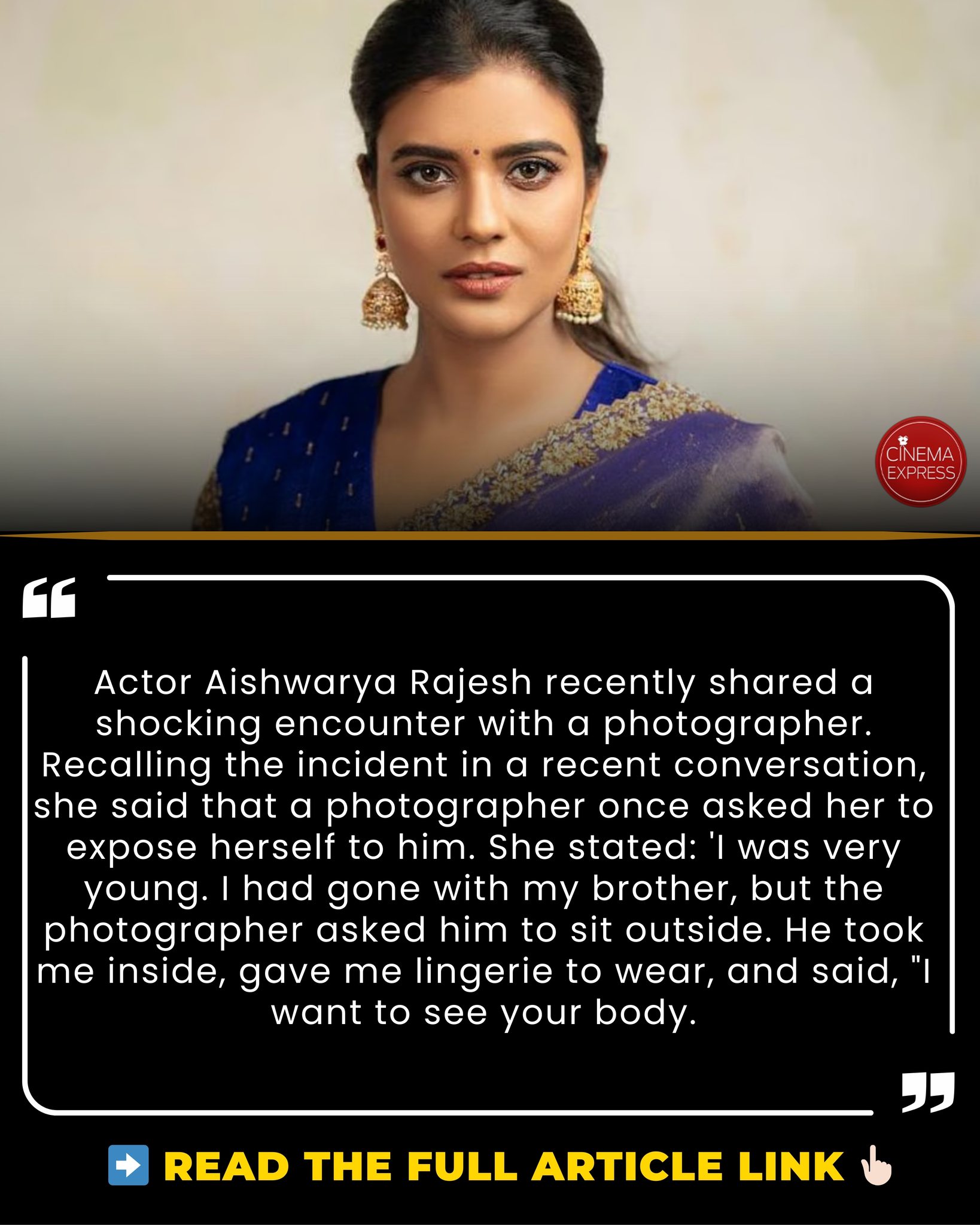 Cinema - Actor Aishwarya Rajesh is known for her work in Tamil, Telugu ...