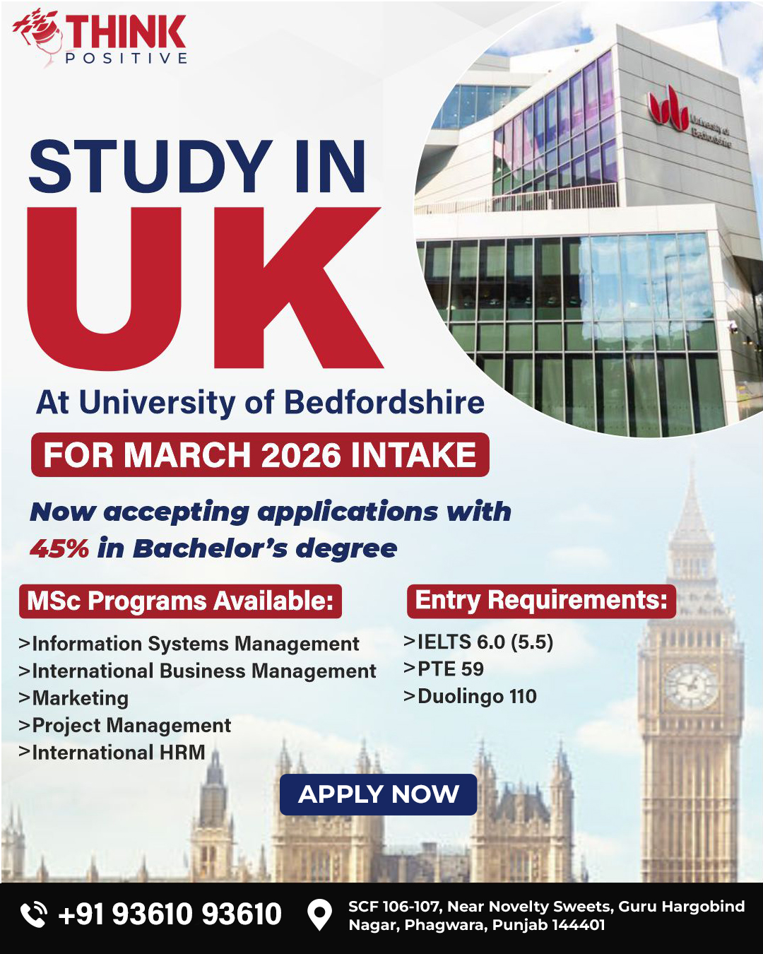 Think - 🎓 Study in the UK – March 2026 Intake Now Open! Dream of ...