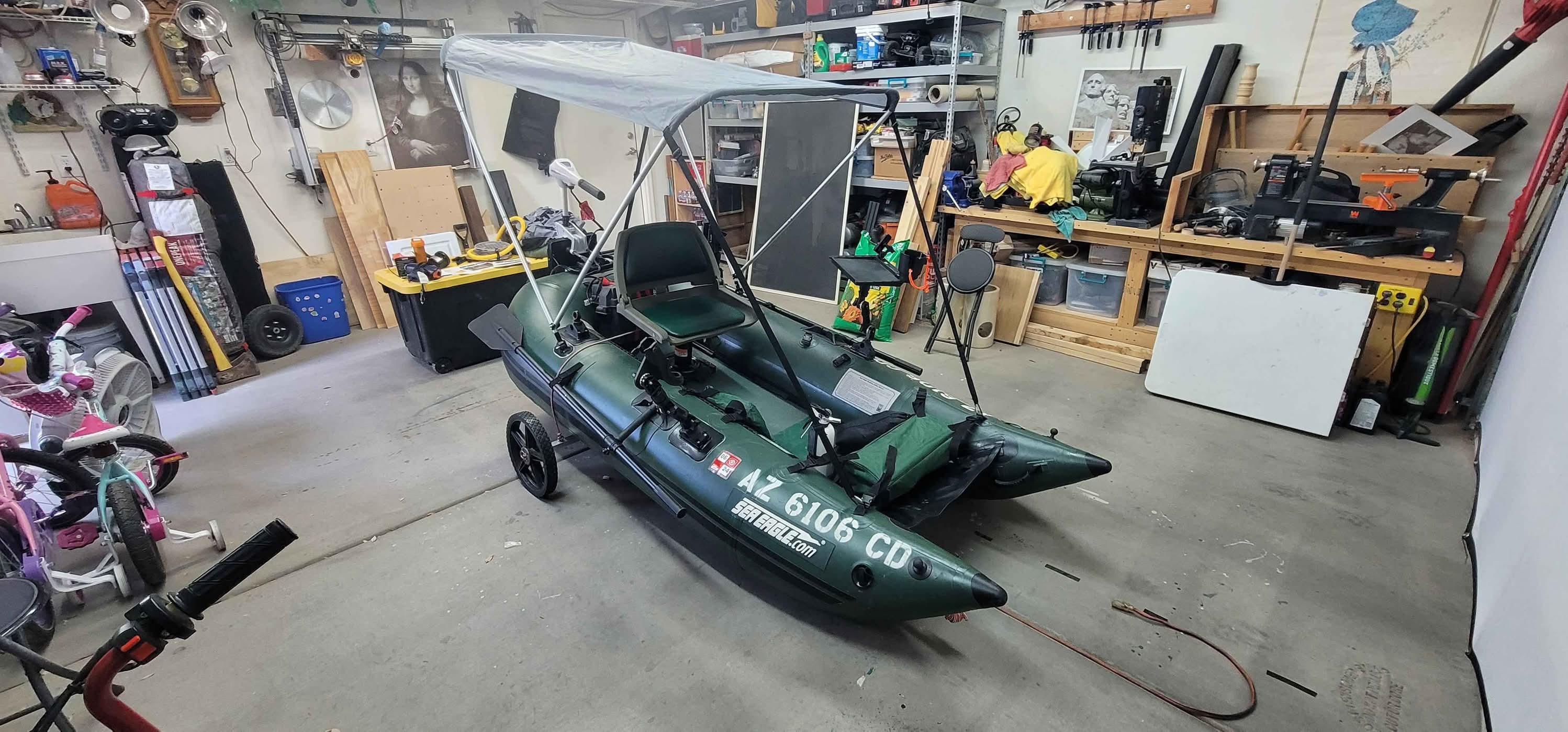 Sea Eagle EZ Cart Wide - Heavy Duty Boat & Kayak Cart With Adjustable Width, 14" Wheels & 250 Lb Capacity