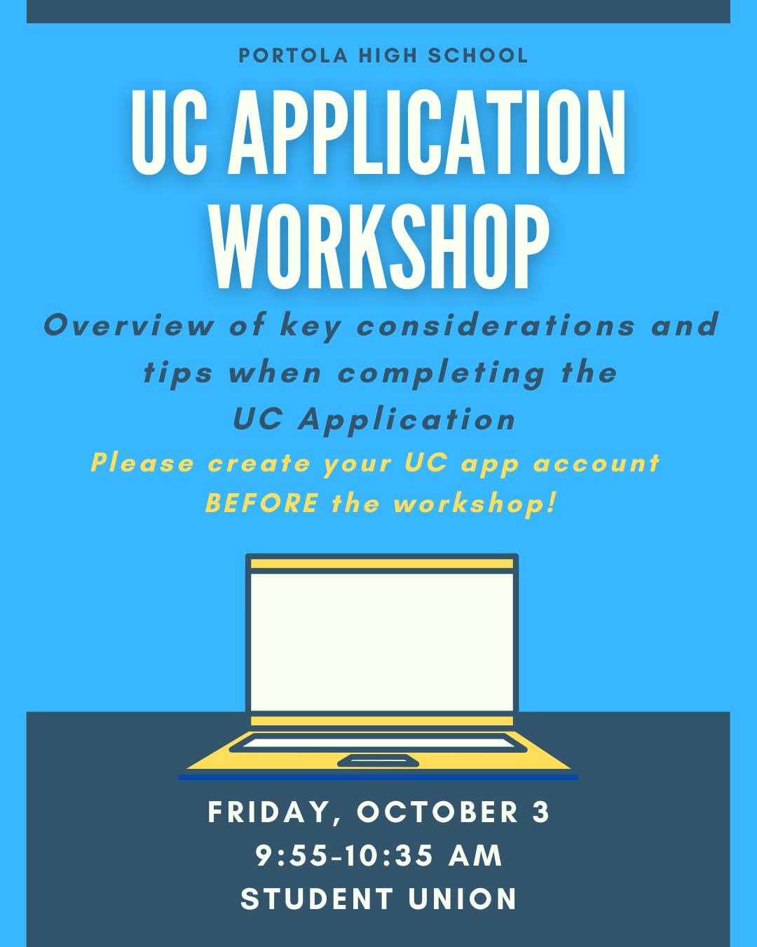 Portola - @portolahsclassof2026 : get an overview of helpful tips to ...