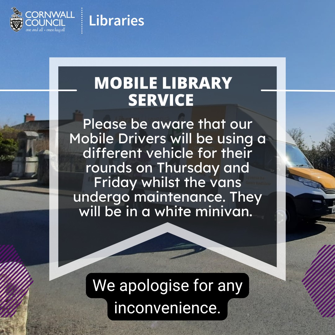 Please be aware that the East mobile... - Cornwall Libraries | Facebook