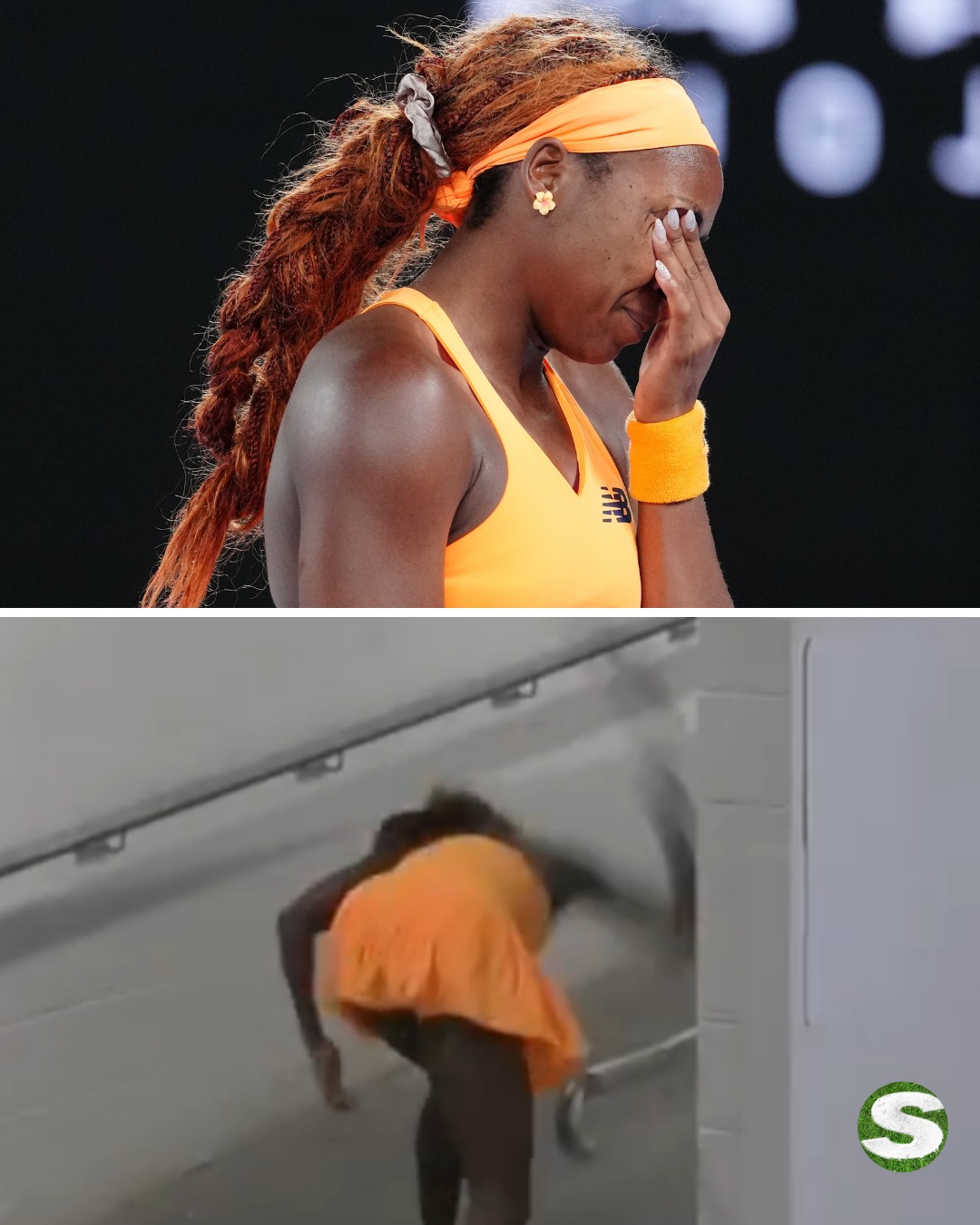 Sun - Coco Gauff smashed her racket SEVEN times on the way back to the ...