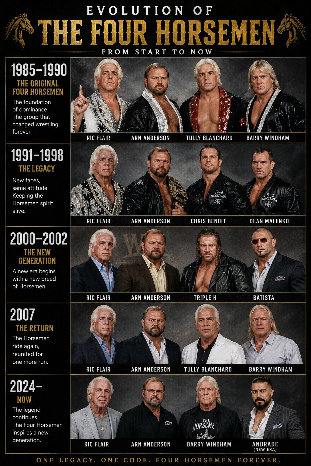 What is the history of the 4 Horsemen in WCW?