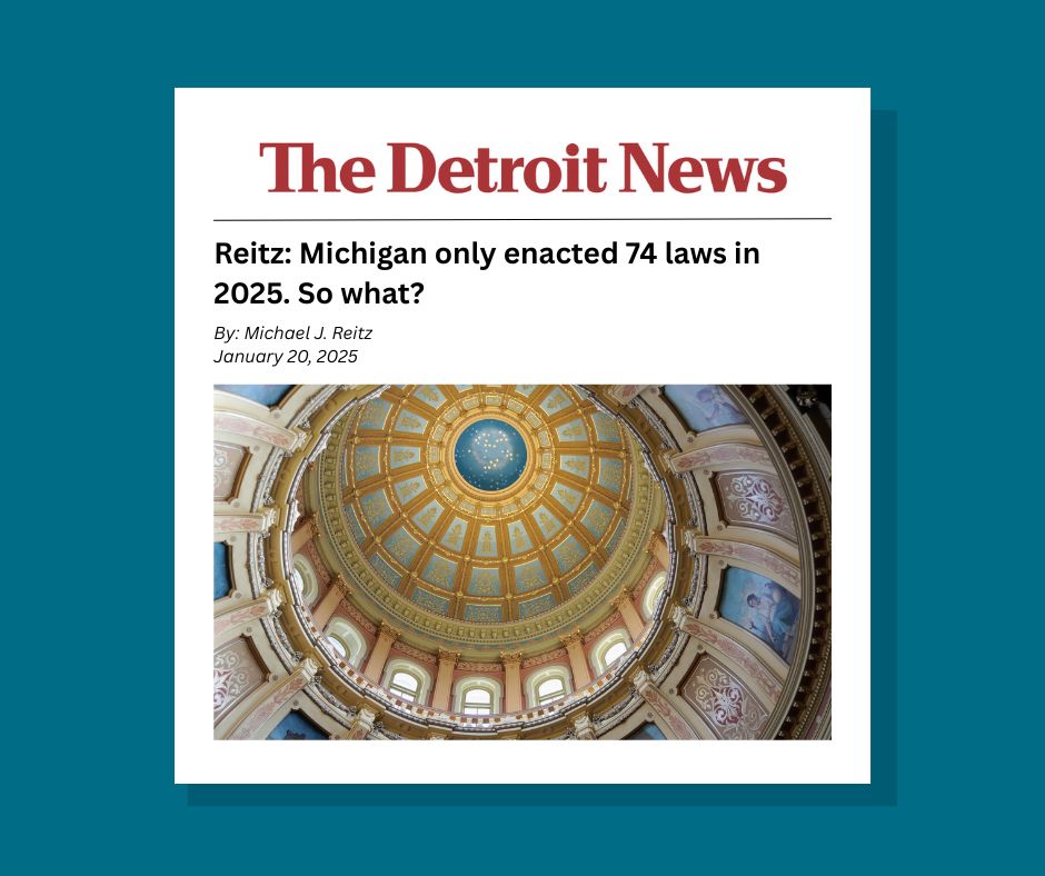 The Mackinac - Only 74 laws passed in Michigan in 2025 and that’s not ...