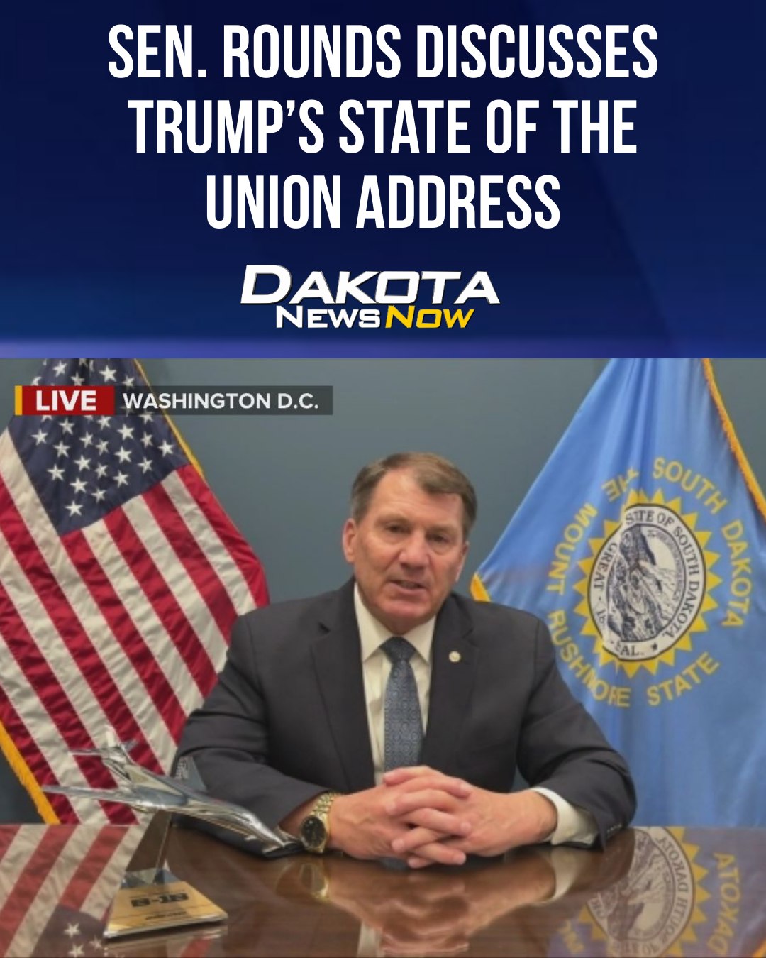 Dakota - Senator Rounds joined Dakota News Now to discuss his thoughts ...