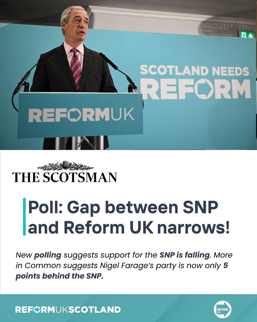 Holyrood 2026 is a two-horse race... - Reform UK Scotland | Facebook
