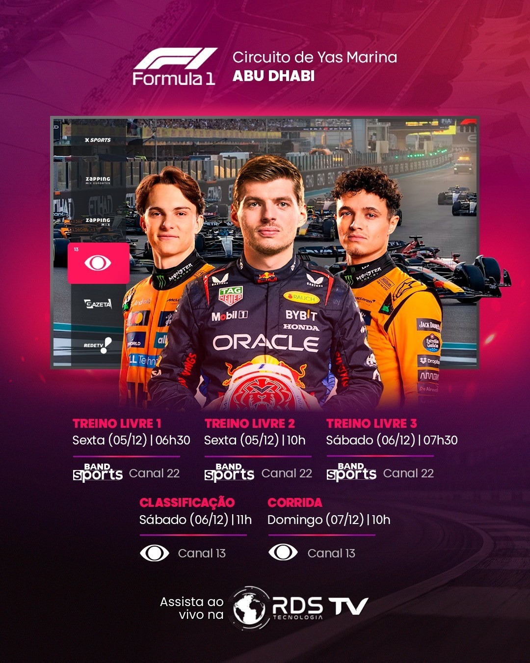 RDS - 🏁 A velocidade vai dominar Abu Dhabi! O grande final da temporada ...