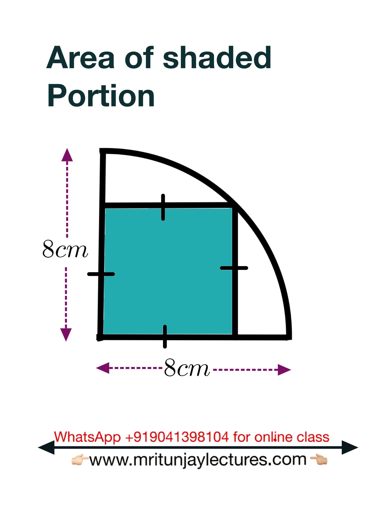 Mritunjay - Area of shaded Portion #mathstutor #mathematics # ...