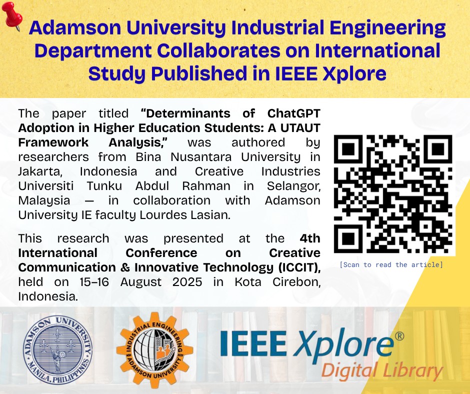 Adamson... - Adamson University - Industrial Engineering