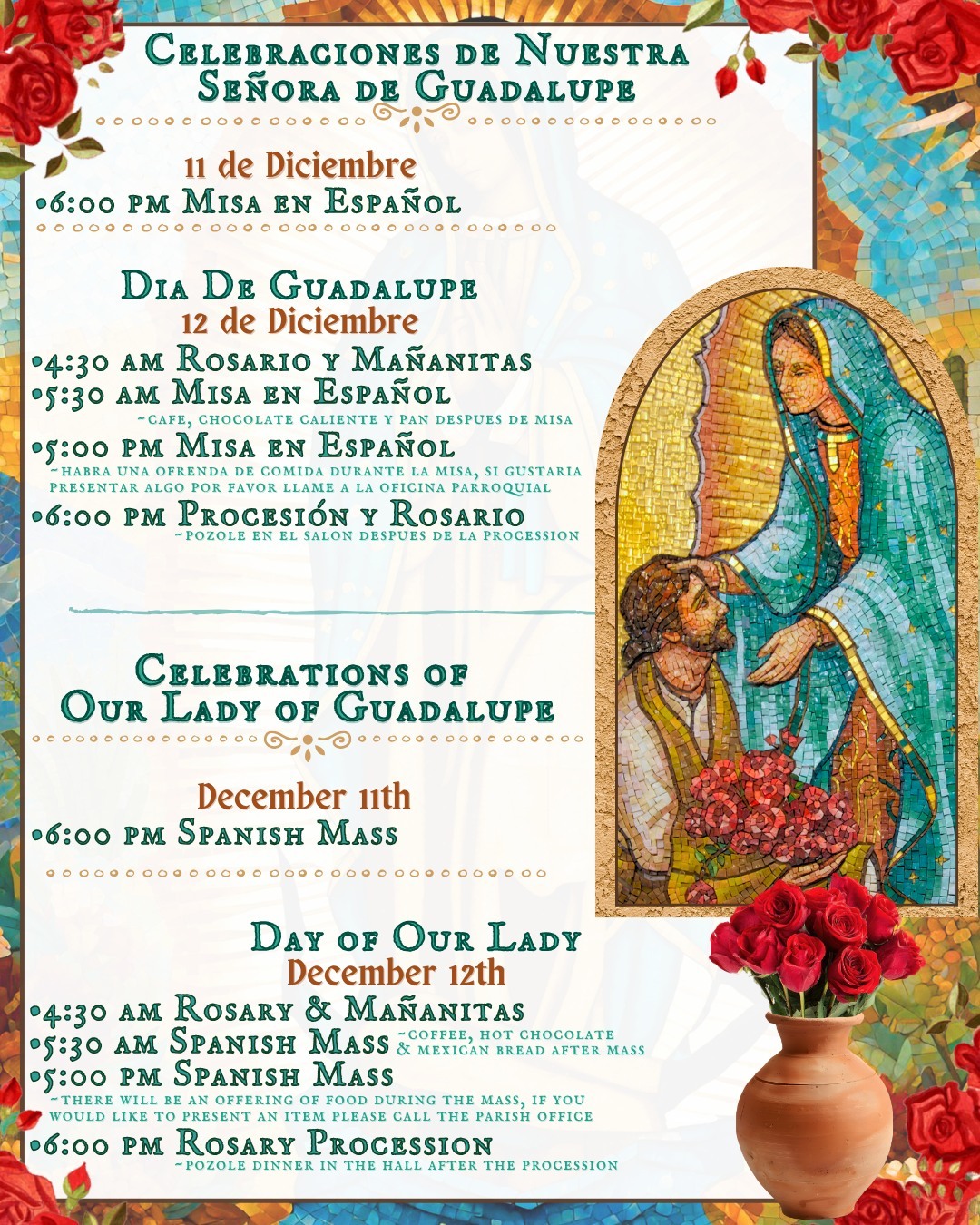 St. - Join us for the Feast of Our Lady of Guadalupe tomorrow, December ...