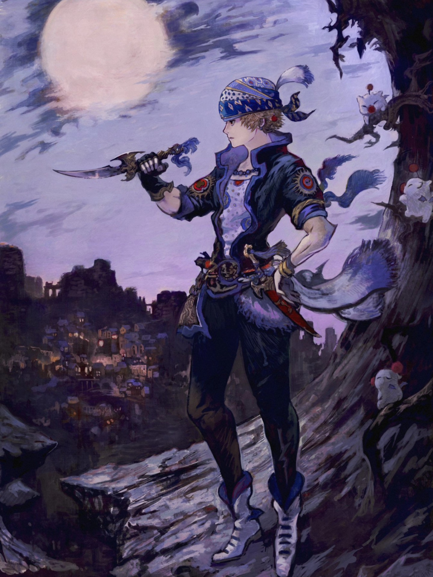 Final Fantasy VI's Locke Cole by artist Yasuhiro Nishikawa, known