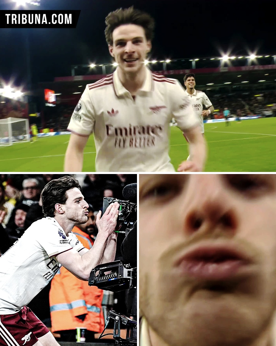 Declan Rice celebrates with a kiss to... - Arsenal Fans Live | Facebook