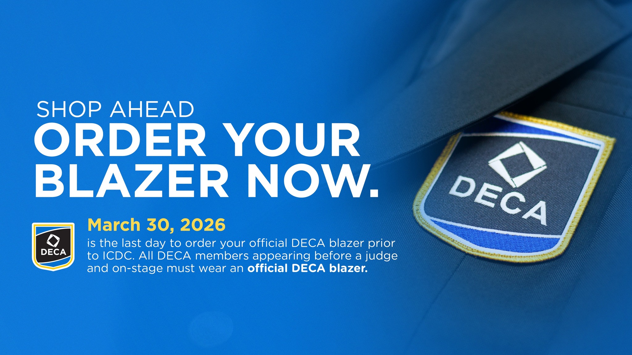 DECA - 🧑‍💻 Skip the blazer line at #DECAICDC by ordering your official ...